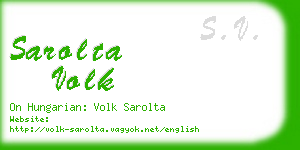 sarolta volk business card